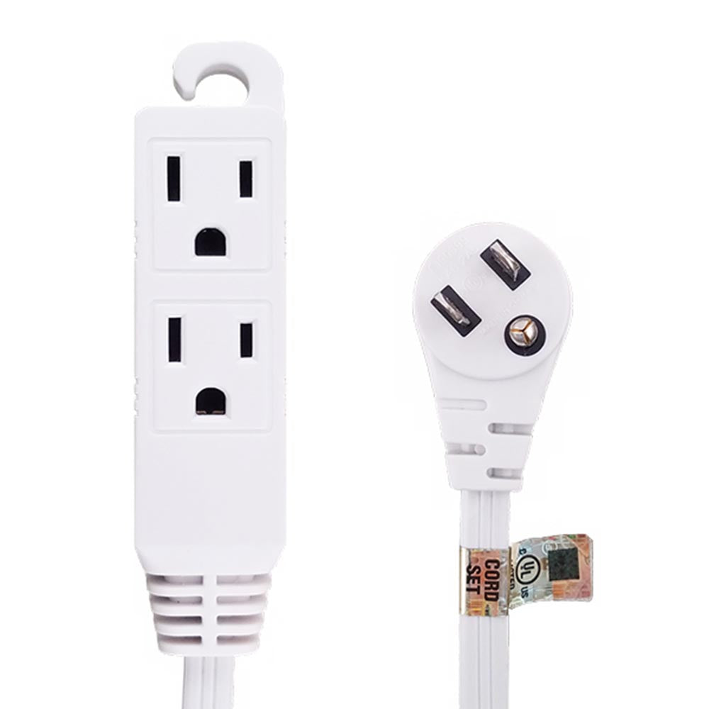 16/3 Grounded 3-Outlet Flat Angle Power Extension Cord 16/3 Grounded 3-Outlet Flat Angle Power Extension Cord